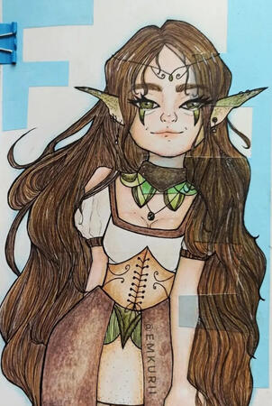 Detaillierter Halbkörper