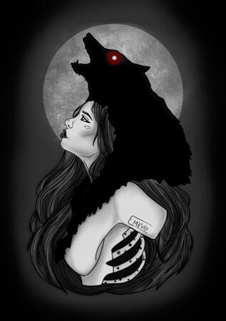 Detaillierter Halbkörper