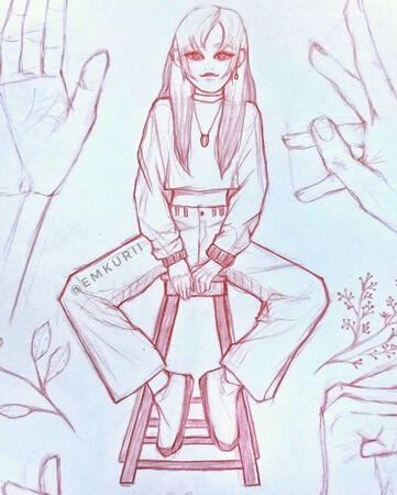 Ganzkörper Skizze +